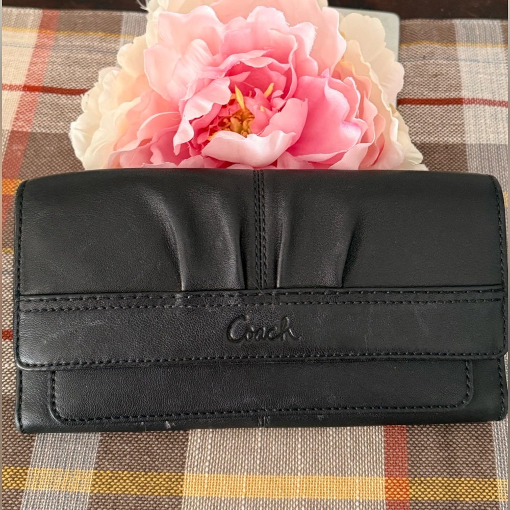 Coach Vintage Soho Leather Pleated Trifold Wallet - Crossbody - Picture 6 of 14